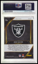 2019 Panini Select #208 Josh Jacobs Silver Prizm PSA 10