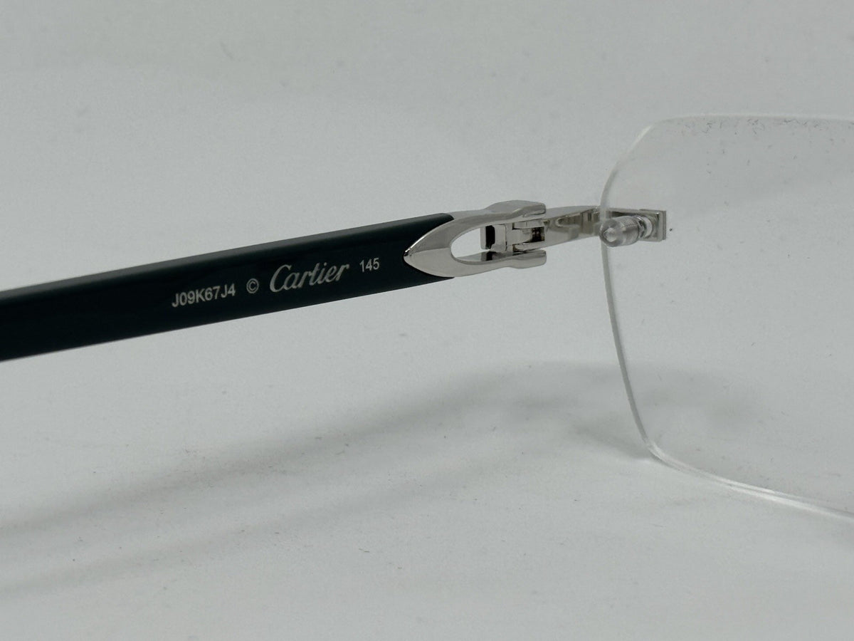 NEW! Cartier Silver/Green CT0623O-003 Glasses (Transparent Lens)
