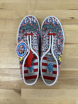 Vans X Where's Waldo Classic Slip-On Shoes Find Steve Beach Mens Size 9.5