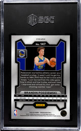 2023-24 Panini Prizm #147 Brandin Podziemski Prizms Silver SGC 10