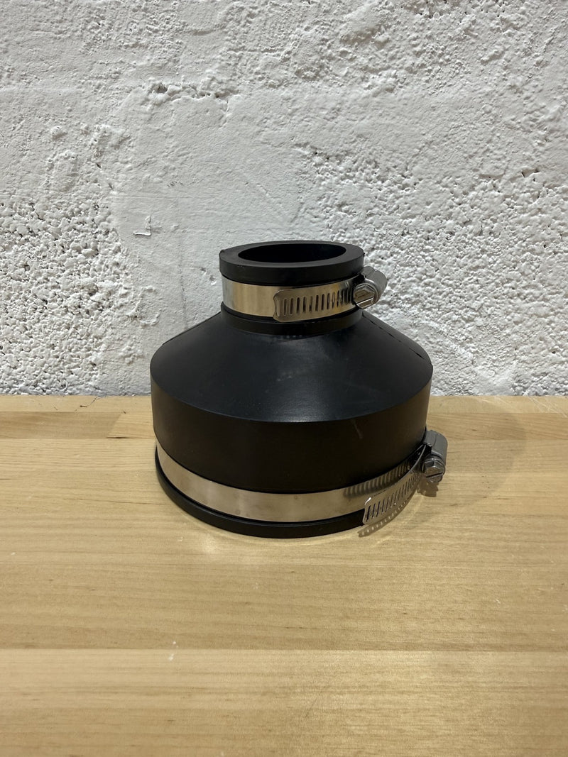 Fernco 1056-415 Reducing 4-in. x 1-1/2-in. Flexible PVC Pipe Coupling for Cast I