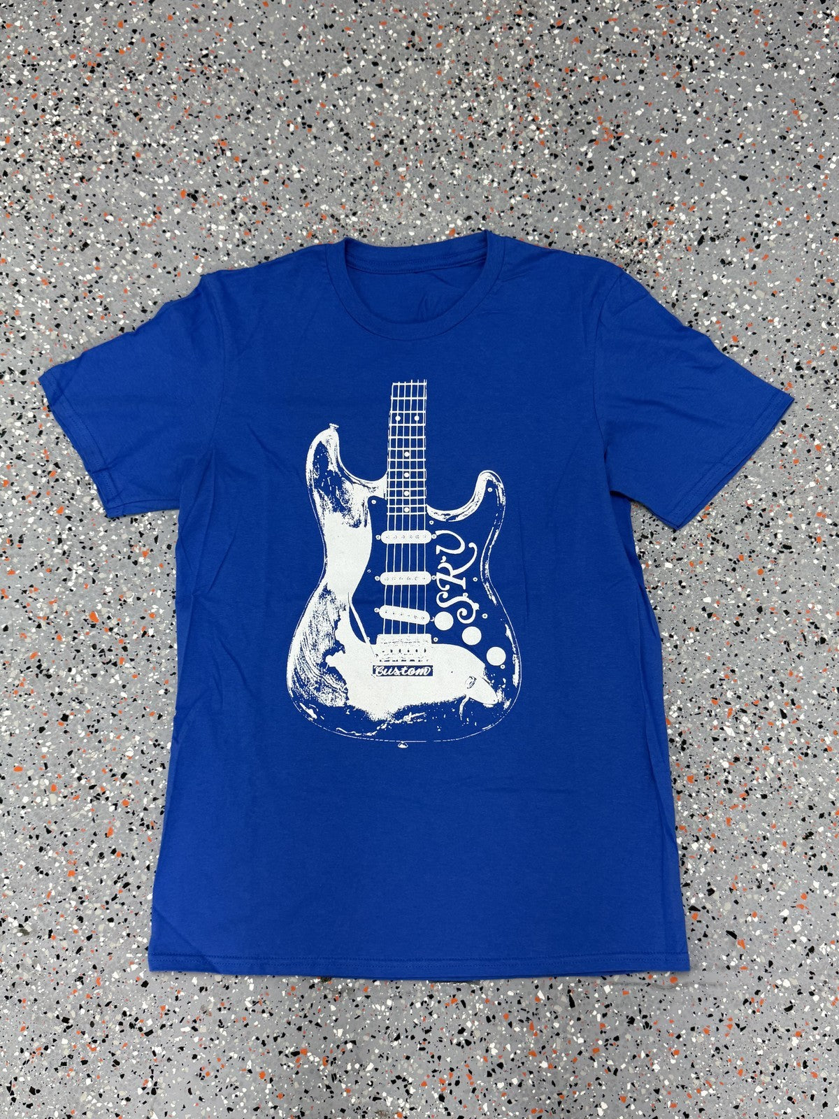 Guitar Rock N Roll Stratocaster Guitar T Blues T-Shirt - M