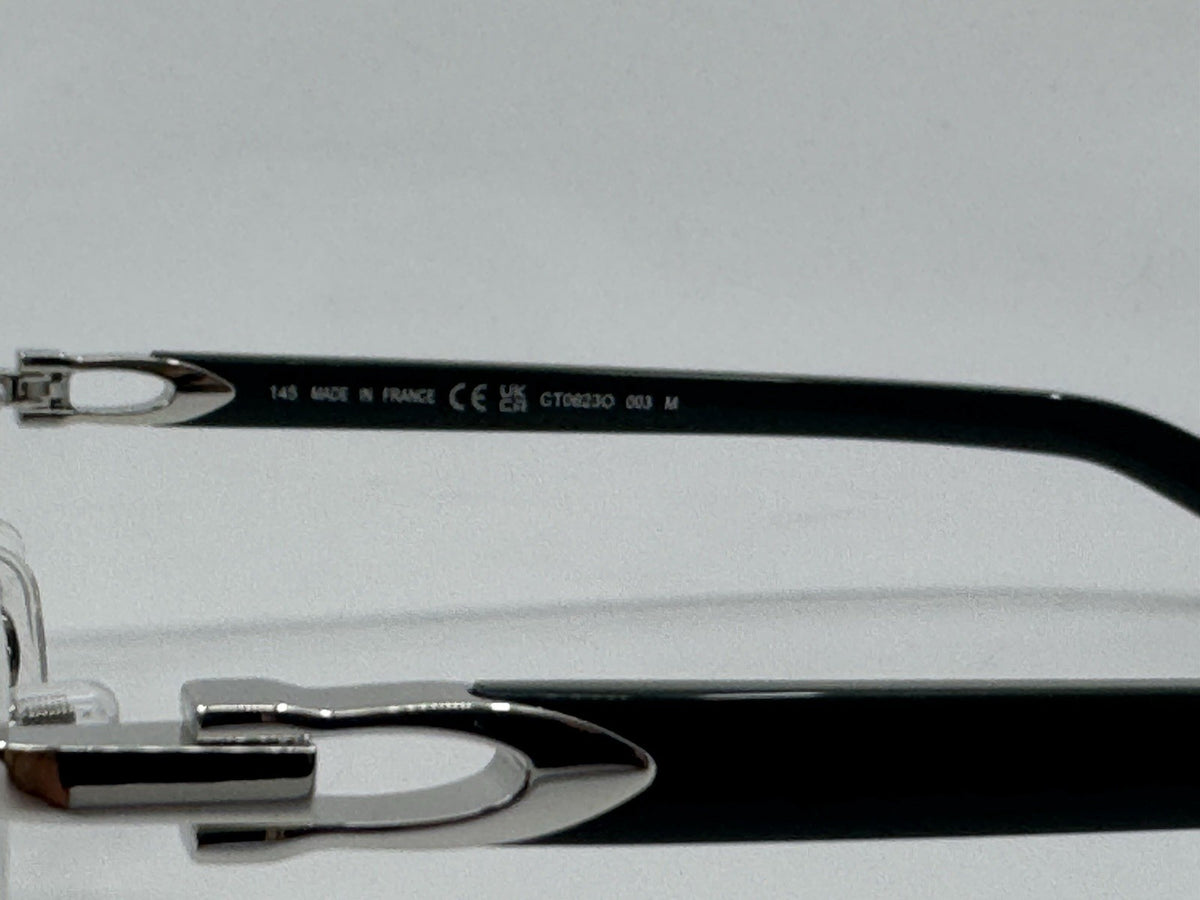 NEW! Cartier Silver/Green CT0623O-003 Glasses (Transparent Lens)