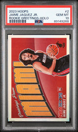 2023-24 Hoops #2 Jaime Jaquez Jr. Rookie Greetings Holo PSA 10