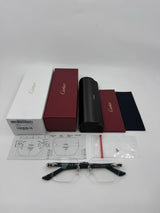 NEW! Cartier Silver/Green CT0623O-003 Glasses (Transparent Lens)