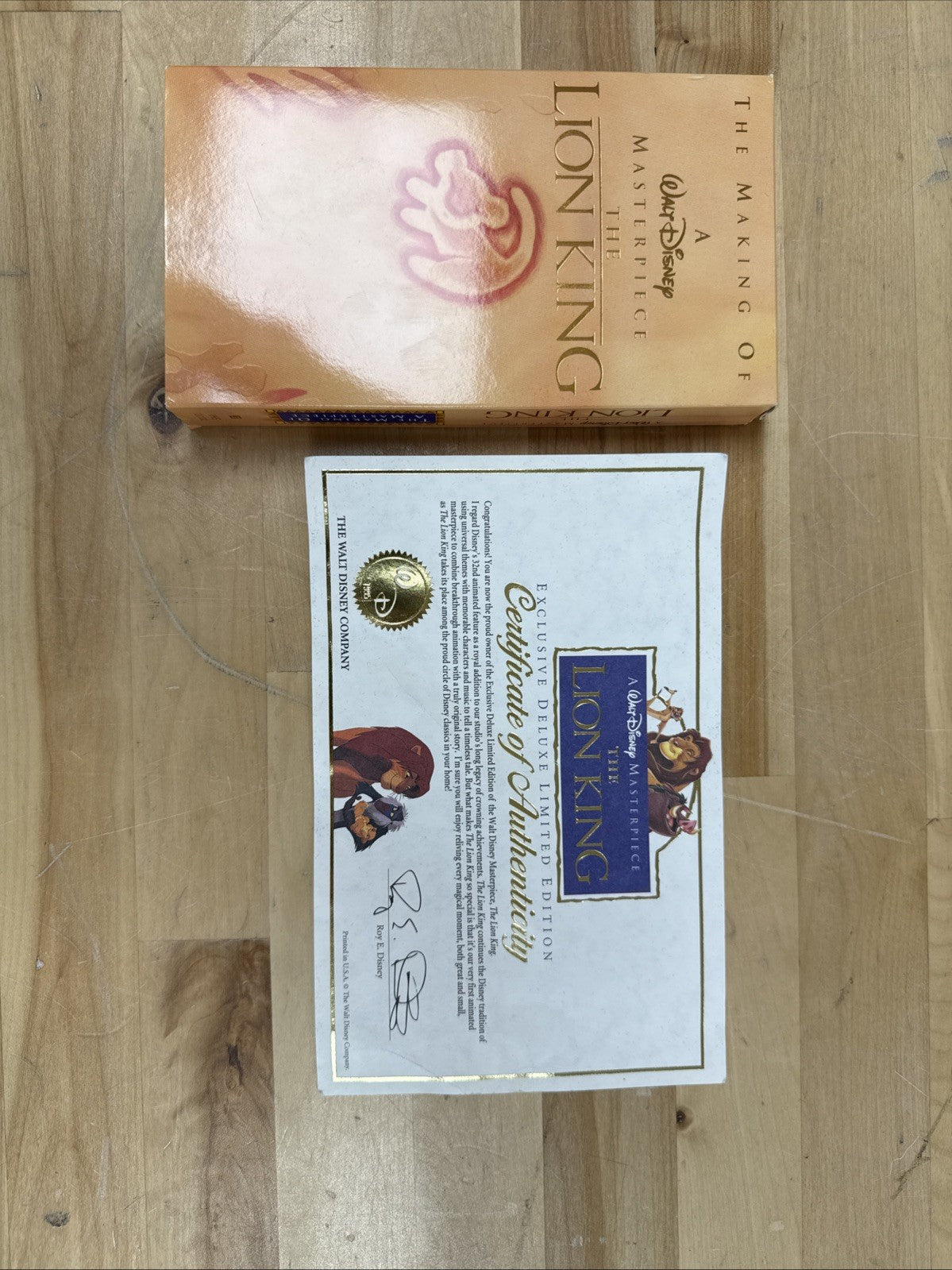 's The Lion King Lithographs And Epigraph 1995 Collector Set VHS