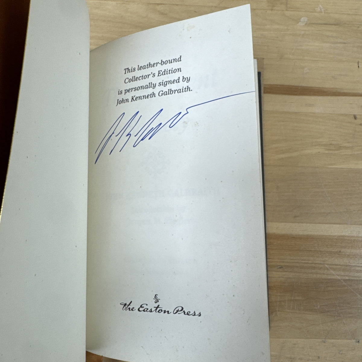the affluent society john kenneth galbraith signed