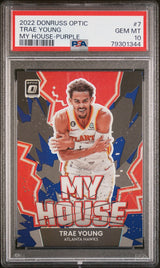 2022-23 Donruss Optic #7 Trae Young My House Purple PSA 10