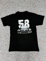 1958 Chevy Corvette Front Grill View With Year T-Shirt - M