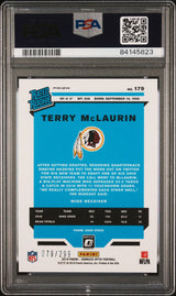 2019 Donruss Optic #179 Terry McLaurin Aqua PSA 9 #/299