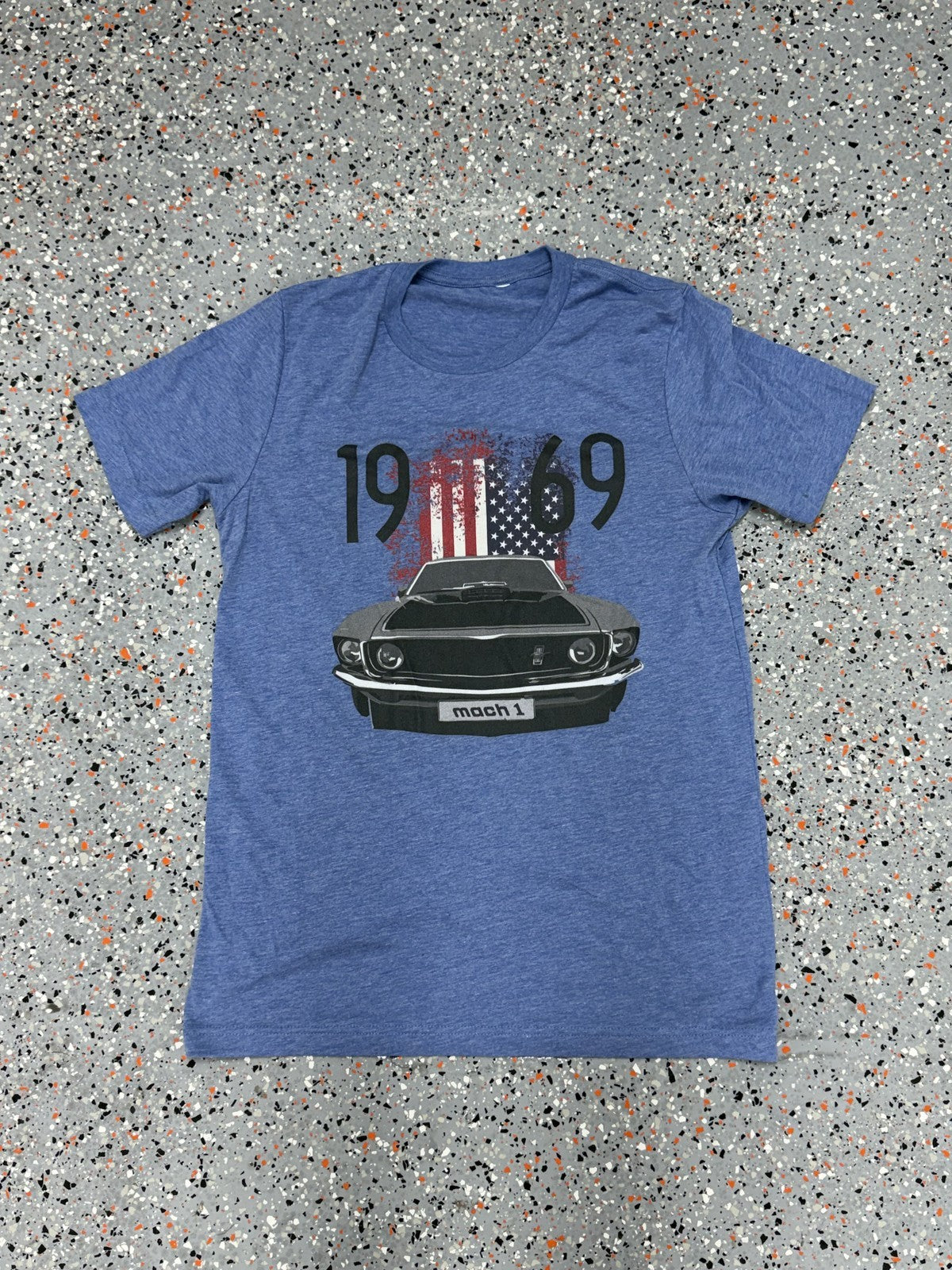 1969 Mustang Mach 1 T-shirt: American Muscle Car Tee - M