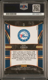 2019-20 Panini Select #111 Joel Embiid Disco Green Prizm /5 PSA 10