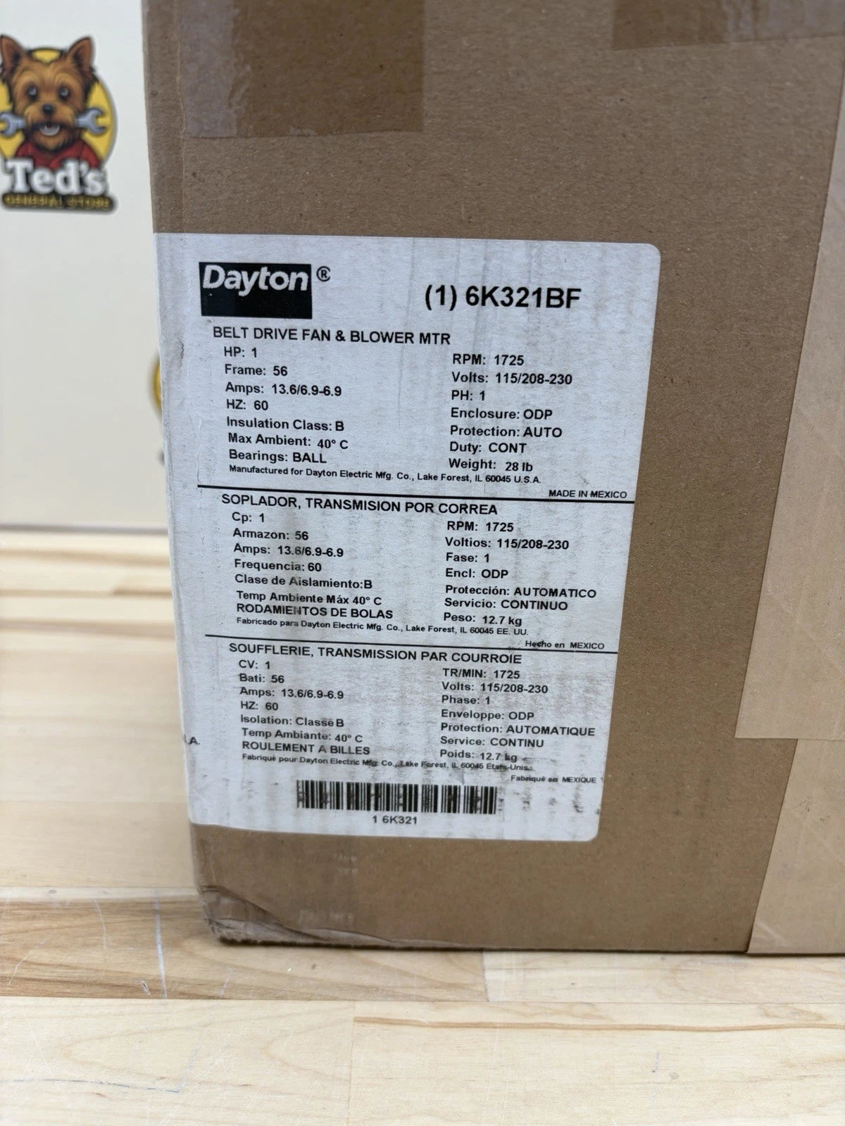 Belt Drive Fan And Blower MTR 6K321BF