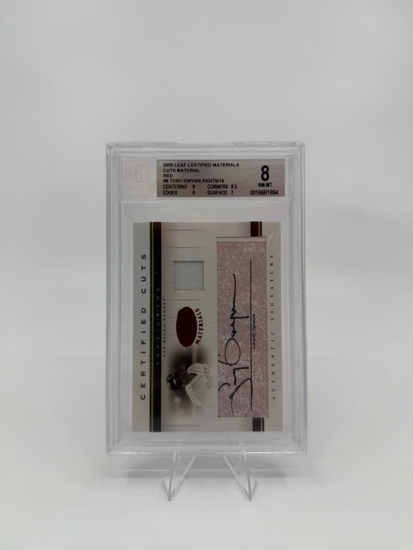 2005 Leaf Certified #CC-8 Tony Gwynn Certified Cuts Material Red /19