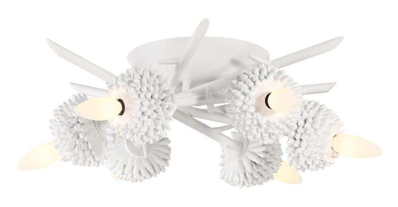 Minka Lavery 5904-655 North Fork 6 Light 19"W Flush Mount Ceiling - White