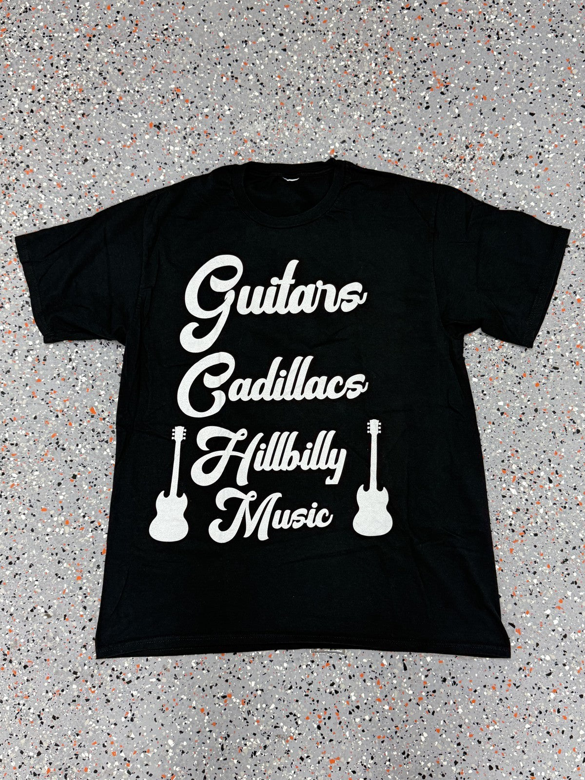 Guitars Cadillacs Hillbilly Music Apparel T-Shirt Black - M