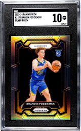 2023-24 Panini Prizm #147 Brandin Podziemski Prizms Silver SGC 10