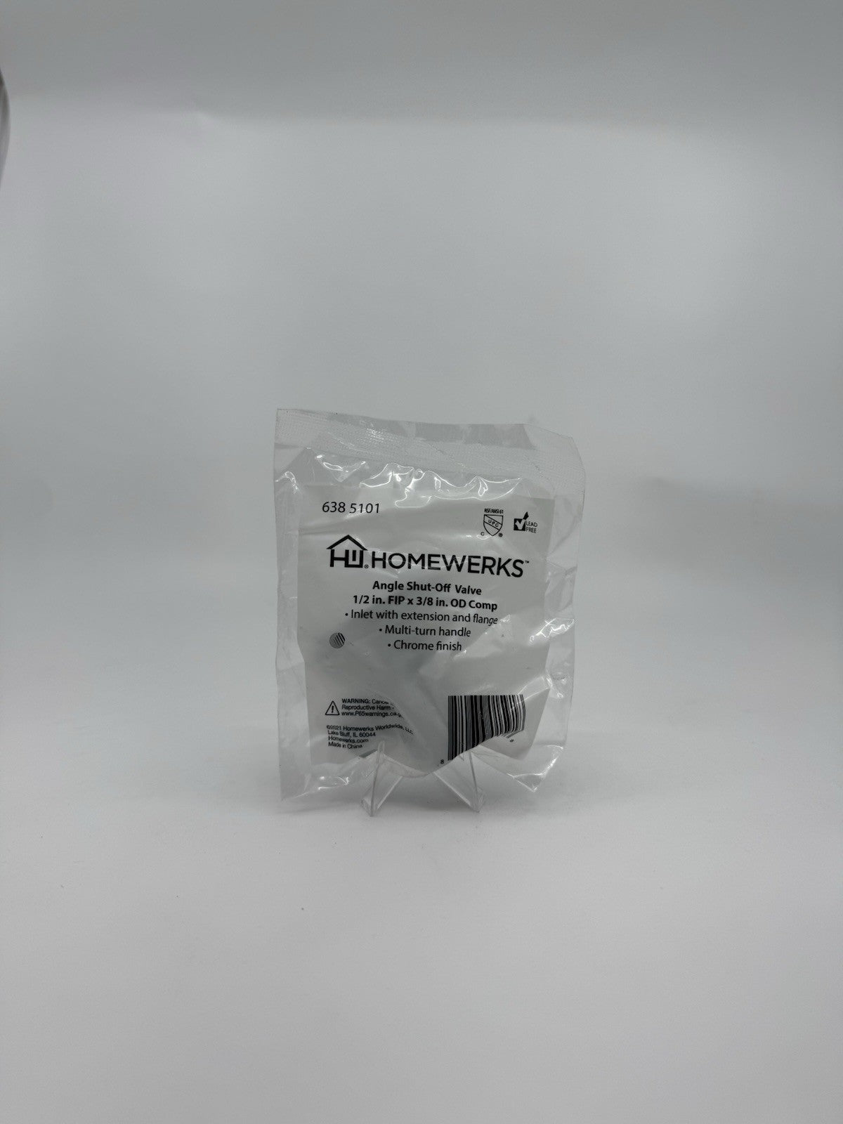 Homewerks 638 5101: 1/2" FIP x 3/8" OD Comp Multi-Turn Angle Shut Off Valve