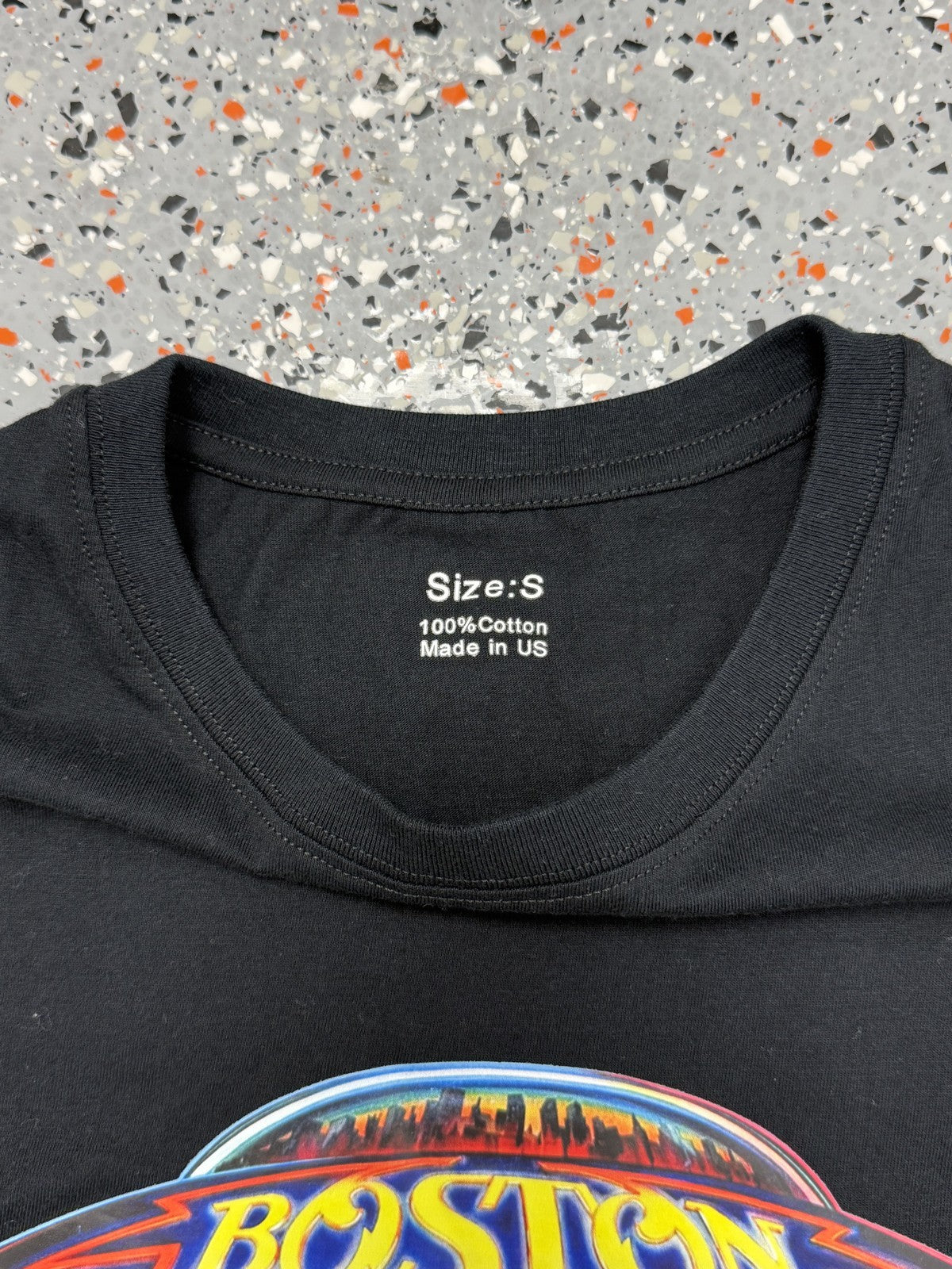 1987 Boston US Tour UFO Paper Black T-Shirt - S