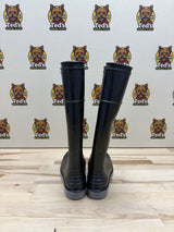 Rubber Work Boots Plain Toe w/ Steel Shank Gray/Black Men's Size 5