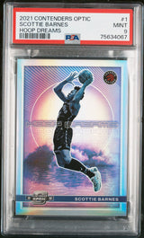 2021-22 Panini Contenders Optic #1 Scottie Barnes Hoop Dreams PSA 9