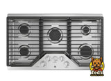 Profile 36 in. Gas Cooktop in Stainless Steel with 5 Burners