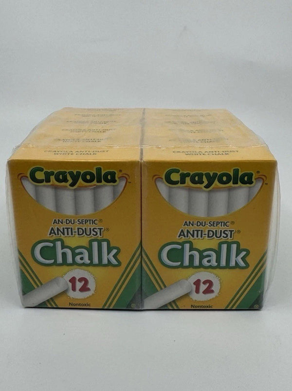 Crayola,  White Chalk,  12-Boxes, 12-Sticks per box, Total 144-Sticks, Non-Toxic