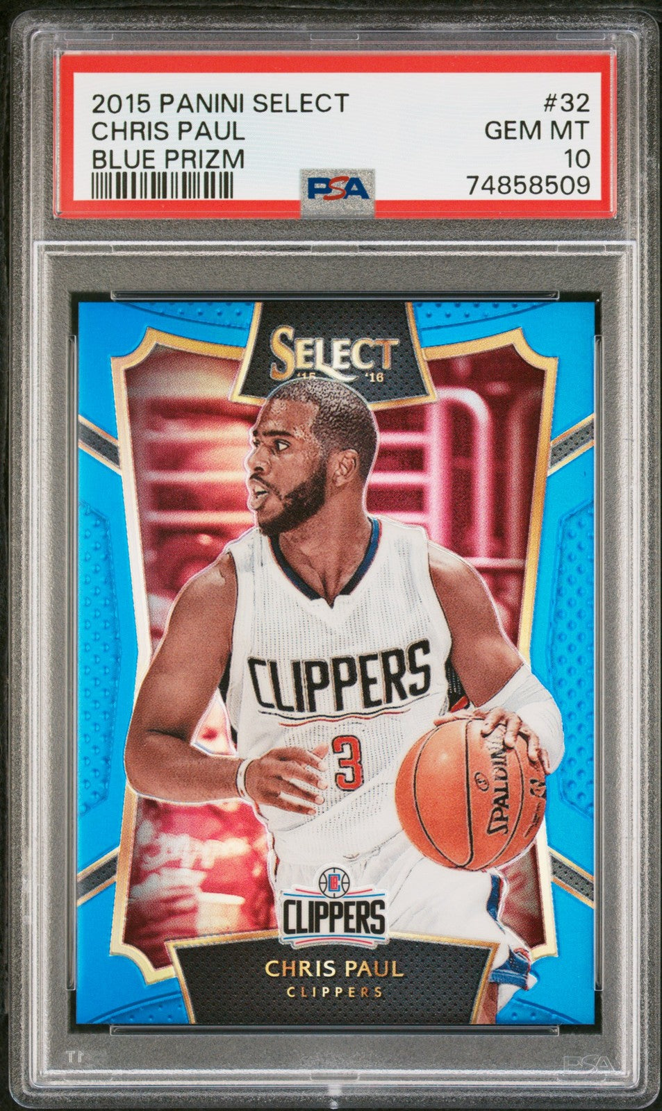 2015-16 Panini Select #32 Chris Paul Blue Prizms PSA 10
