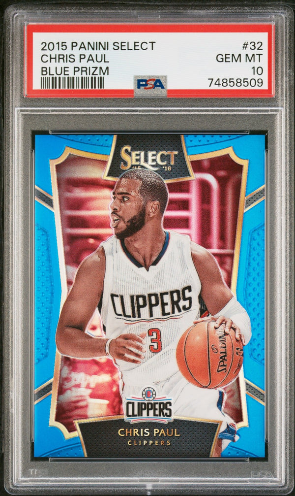 2015-16 Panini Select #32 Chris Paul Blue Prizms PSA 10